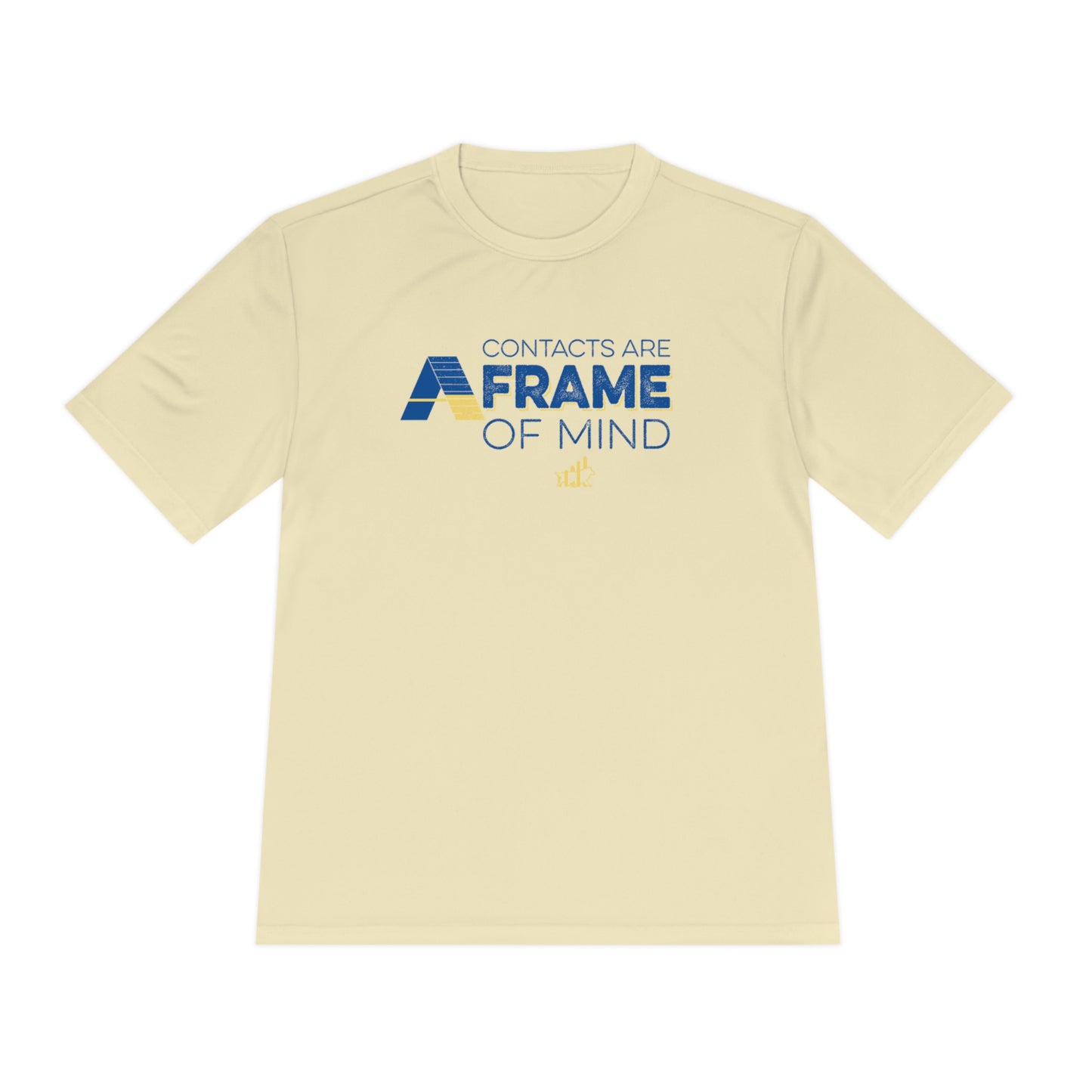 Contacts are A-Frame of Mind Unisex Sport-Tek Short Sleeve Tee