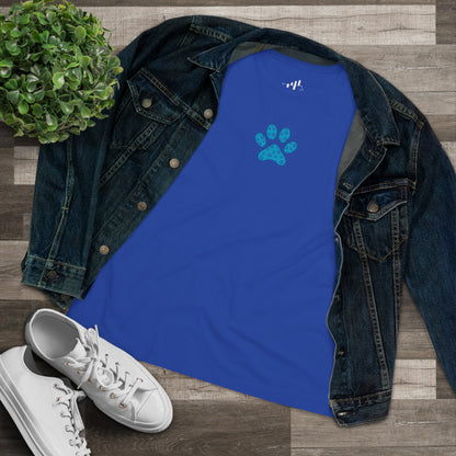 Women's Blue PawPrint Q Tee