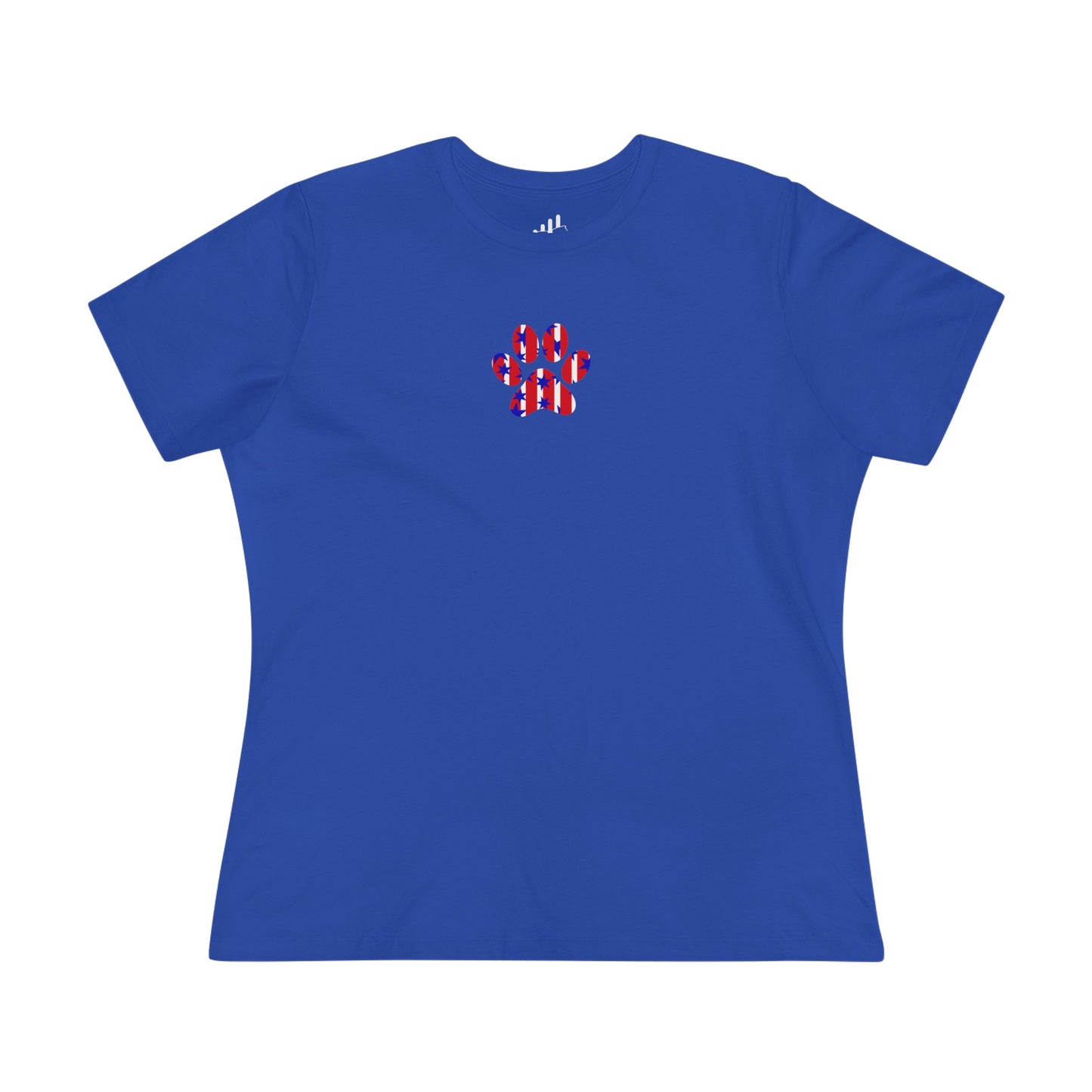 Women's PawPrint Red White and Blue Tee