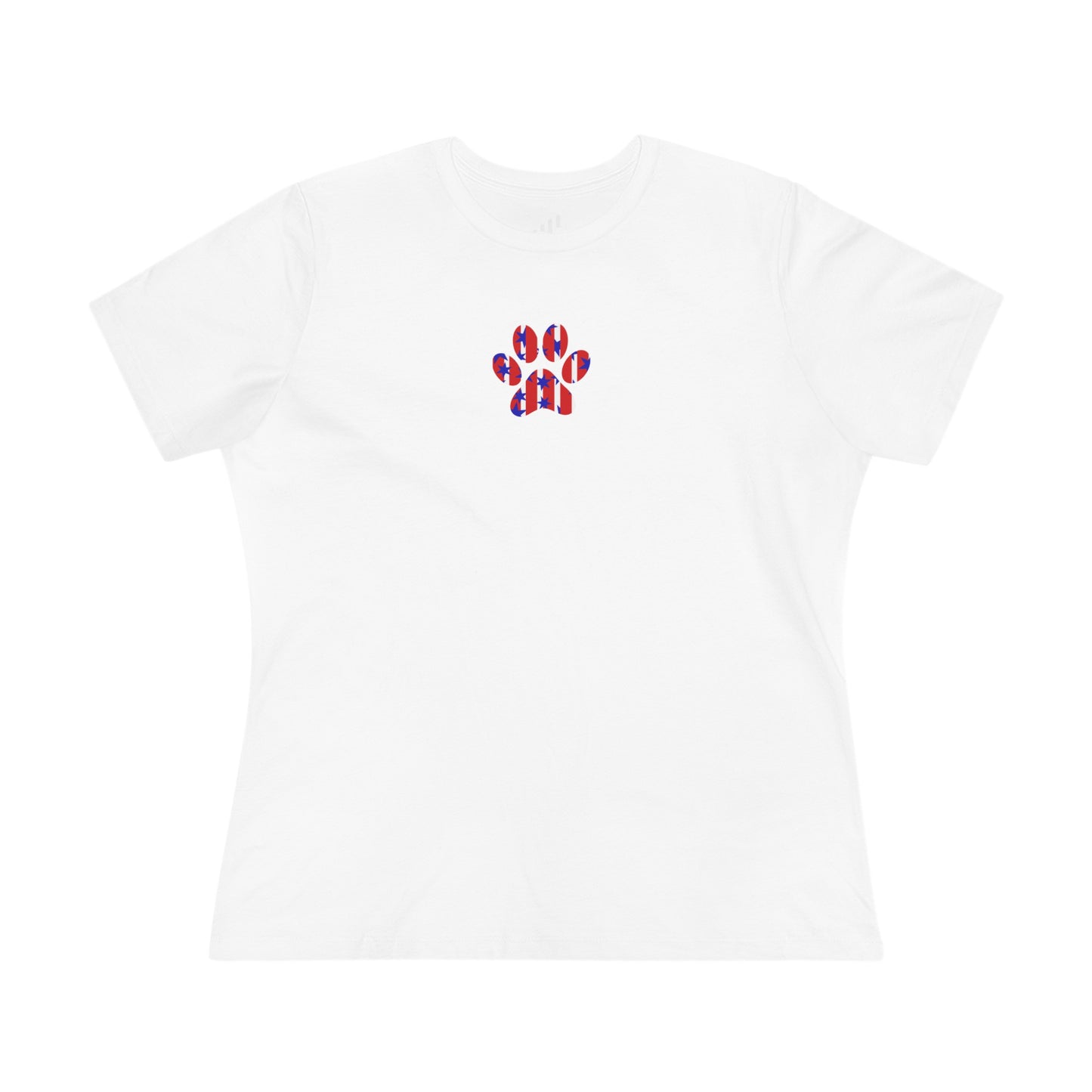 Women's PawPrint Red White and Blue Tee