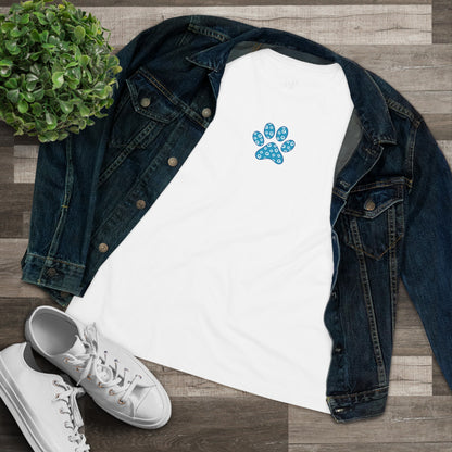 Women's Blue PawPrint Q Tee