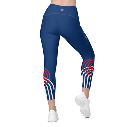 All American Red White and Blue Leggings with pockets