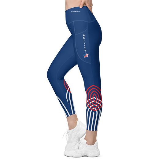 All American Red White and Blue Leggings with pockets