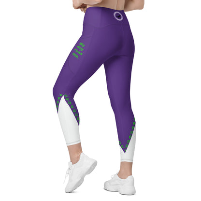 Agility Purple with White and Q Leggings with pockets