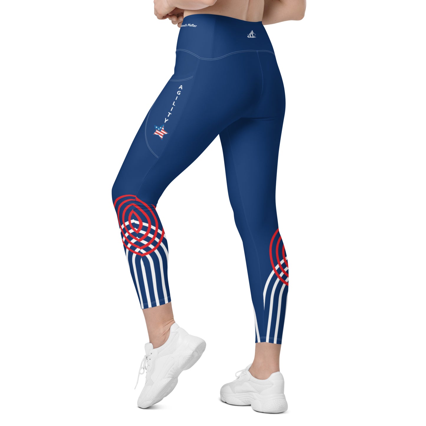 All American Red White and Blue Leggings with pockets