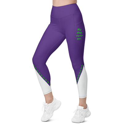 Agility Purple with White and Q Leggings with pockets