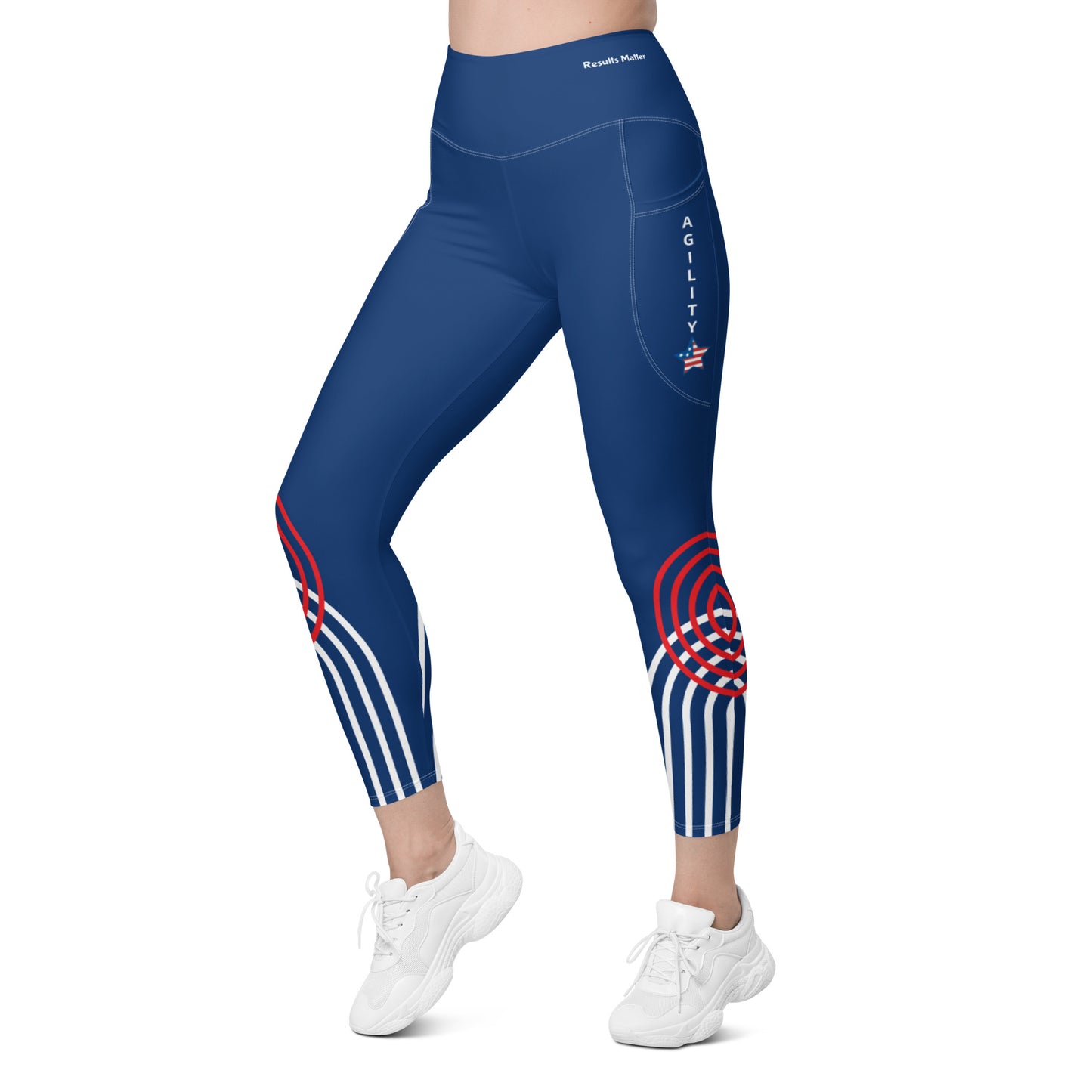 All American Red White and Blue Leggings with pockets