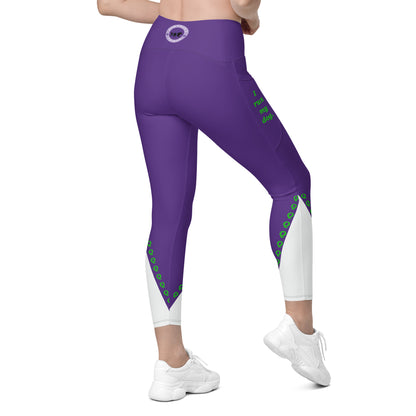 Agility Purple with White and Q Leggings with pockets