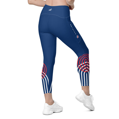 All American Red White and Blue Leggings with pockets