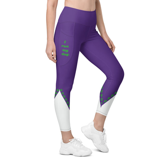 Agility Purple with White and Q Leggings with pockets