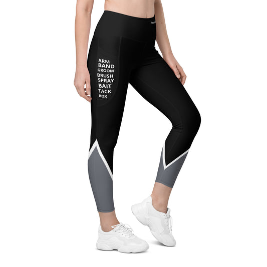Conformation Black and Gray Leggings with pockets